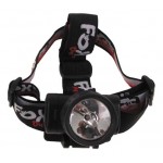 MFH - 26423 Stirnlampe, Crypton, schwarz, wasserdicht, klappbar