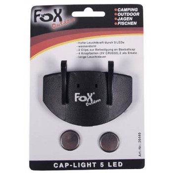 MFH - 26449 Cap-Light, mit 5 LED, incl. 2 Ersatz Knopfzellen